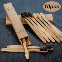 Load image into Gallery viewer, 5-10pcs Toothbrush Bamboo Handle, Color Variety, Whitening Soft Bristle Bamboo Travel Eco-friendly Wooden Tooth Brushes