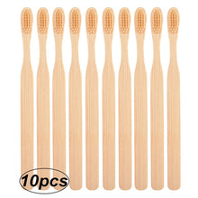 Load image into Gallery viewer, 5-10pcs Toothbrush Bamboo Handle, Color Variety, Whitening Soft Bristle Bamboo Travel Eco-friendly Wooden Tooth Brushes