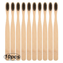 Load image into Gallery viewer, 5-10pcs Toothbrush Bamboo Handle, Color Variety, Whitening Soft Bristle Bamboo Travel Eco-friendly Wooden Tooth Brushes