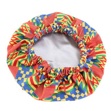Load image into Gallery viewer, New Extra large Satin Lined Bonnets women African pattern print fabric Ankara bonnets Night Sleep Hat Ladies Turban
