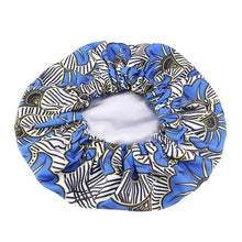 Load image into Gallery viewer, New Extra large Satin Lined Bonnets women African pattern print fabric Ankara bonnets Night Sleep Hat Ladies Turban