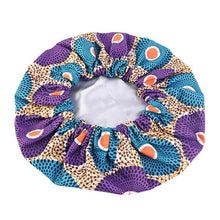 Load image into Gallery viewer, New Extra large Satin Lined Bonnets women African pattern print fabric Ankara bonnets Night Sleep Hat Ladies Turban