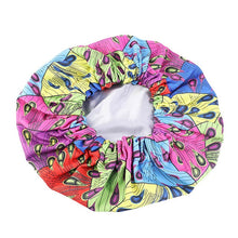 Load image into Gallery viewer, New Extra large Satin Lined Bonnets women African pattern print fabric Ankara bonnets Night Sleep Hat Ladies Turban
