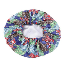 Load image into Gallery viewer, New Extra large Satin Lined Bonnets women African pattern print fabric Ankara bonnets Night Sleep Hat Ladies Turban