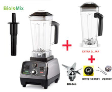 Load image into Gallery viewer, BioloMix 3HP 2200W Heavy Duty Commercial Grade Timer Blender Mixer Juicer Fruit Food Processor Ice Smoothies BPA Free 2L Jar