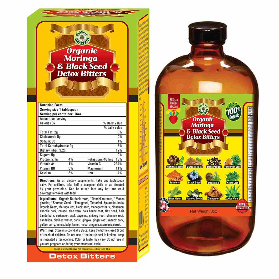 ORGANIC MORINGA & BLACK SEED DETOX BITTERS