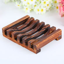 Load image into Gallery viewer, Natural Wood Soap Dish Portable Shower Soap Holder Non-slip Soap Box Bamboo Rack Case Tray Holder Shower Plate Bathroom Supplies
