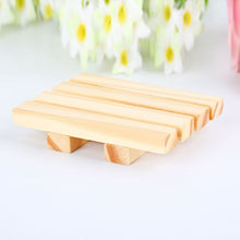 Load image into Gallery viewer, Natural Wood Soap Dish Portable Shower Soap Holder Non-slip Soap Box Bamboo Rack Case Tray Holder Shower Plate Bathroom Supplies
