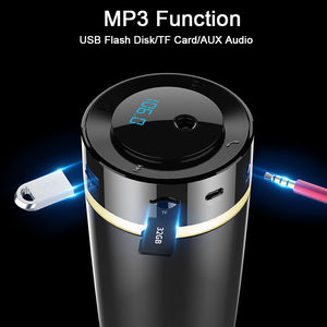 New Car Air Humidifier Bluetooth 5.0 SQ MP3 Aromatherapy Diffuser Ultrasonic Essential Oil Aroma Diffuser with LED Night Light