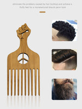 Load image into Gallery viewer, Natural Wooden African Pick Comb Afro Hair Wide Teeth Comb Hairdressing Styling Tool
