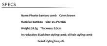 Load image into Gallery viewer, Natural Wooden African Pick Comb Afro Hair Wide Teeth Comb Hairdressing Styling Tool
